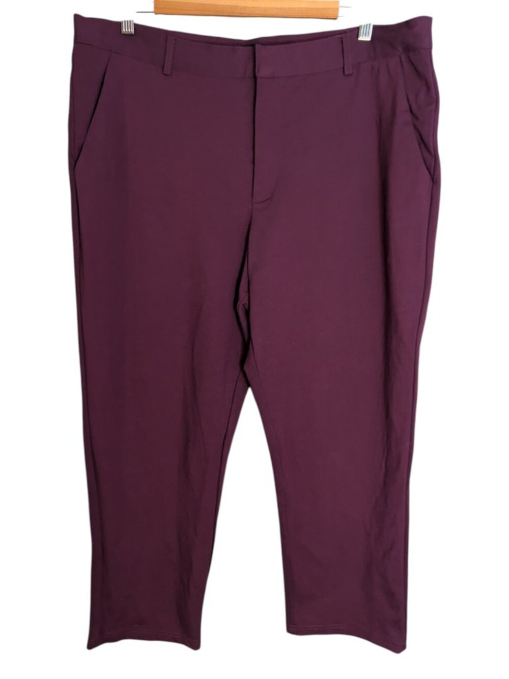 Universal Standard Womens Small 14-16 Burgundy Straight Leg Pants Career